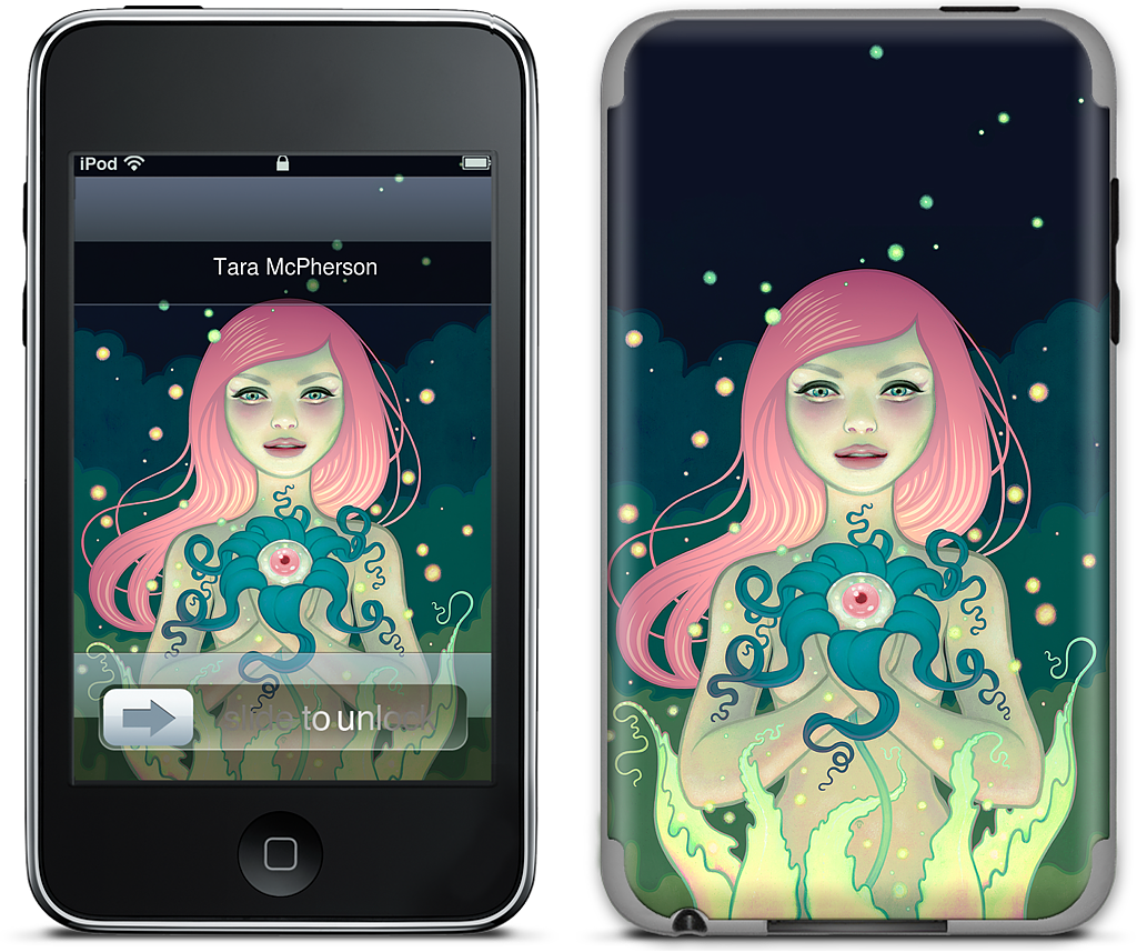 Midnight Bloom iPod Skin