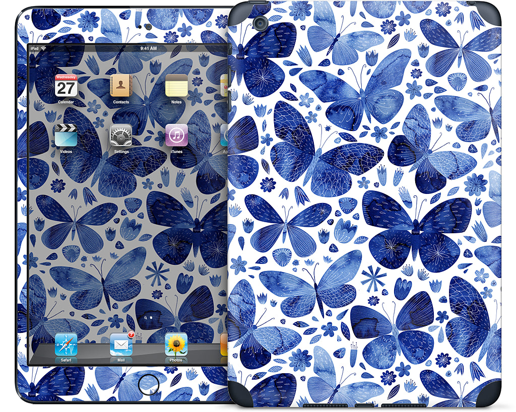 Blue Butterflies iPad Skin