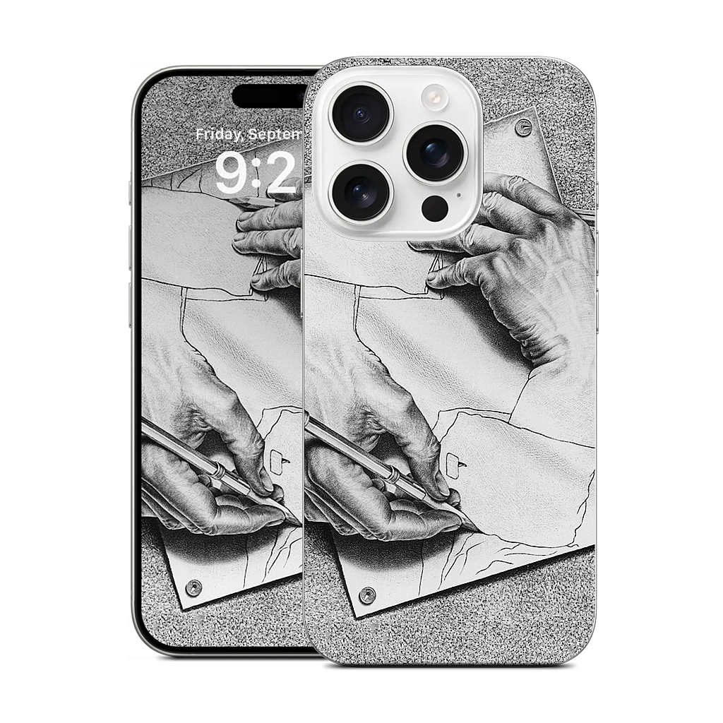 Drawing Hands iPhone Skin