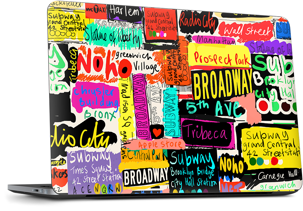 NYC Words Dell Laptop Skin