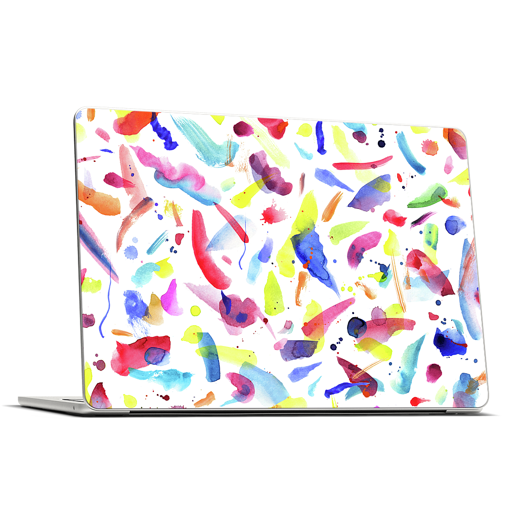 Watercolor Summer Brushstrokes MacBook Skin