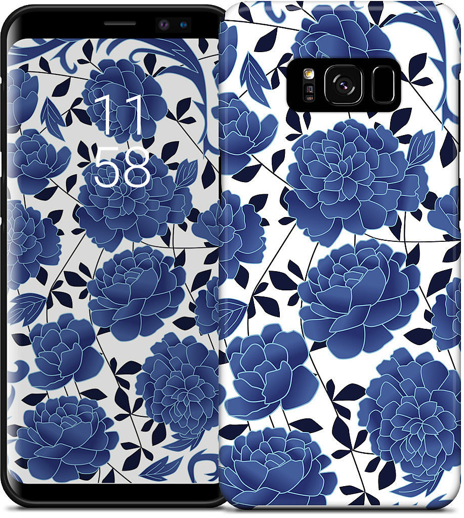 Blue flowers Samsung Case