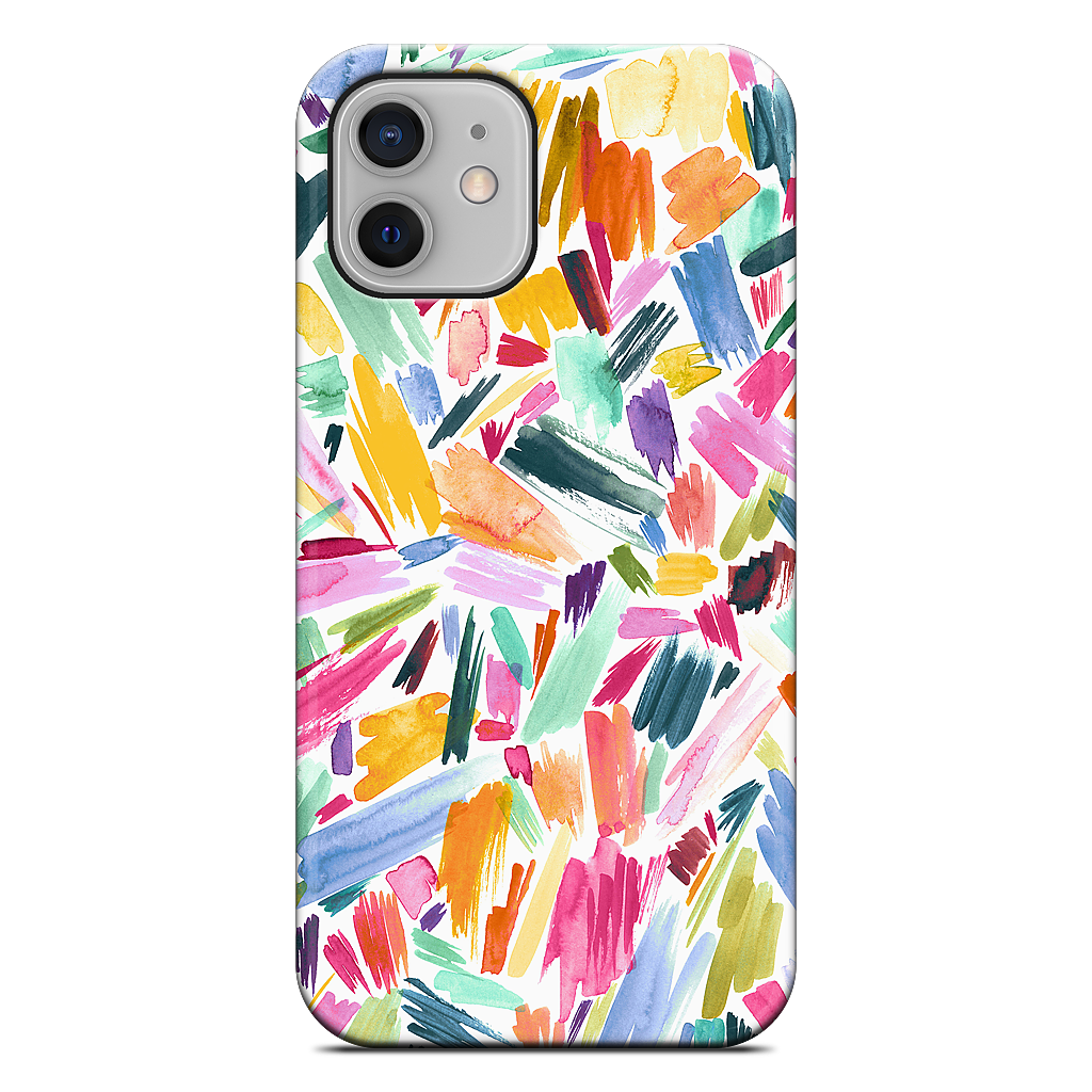 Colorful Abstract Strokes iPhone Case