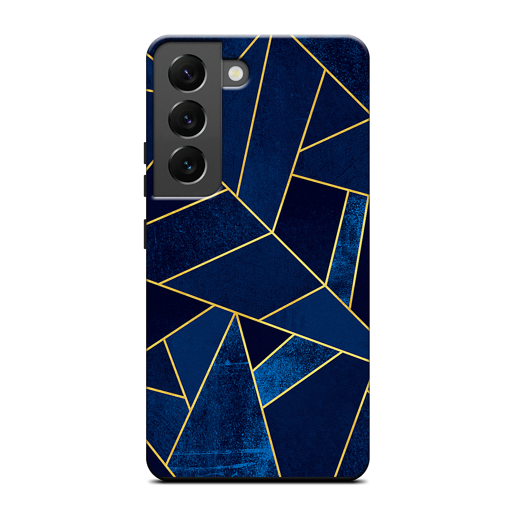 Blue Stone / Gold Lines Samsung Case
