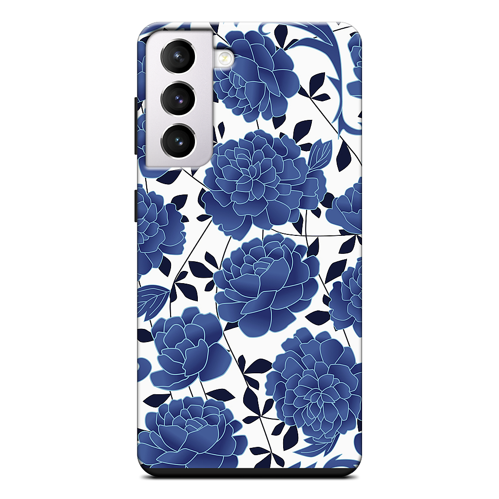 Blue flowers Samsung Case