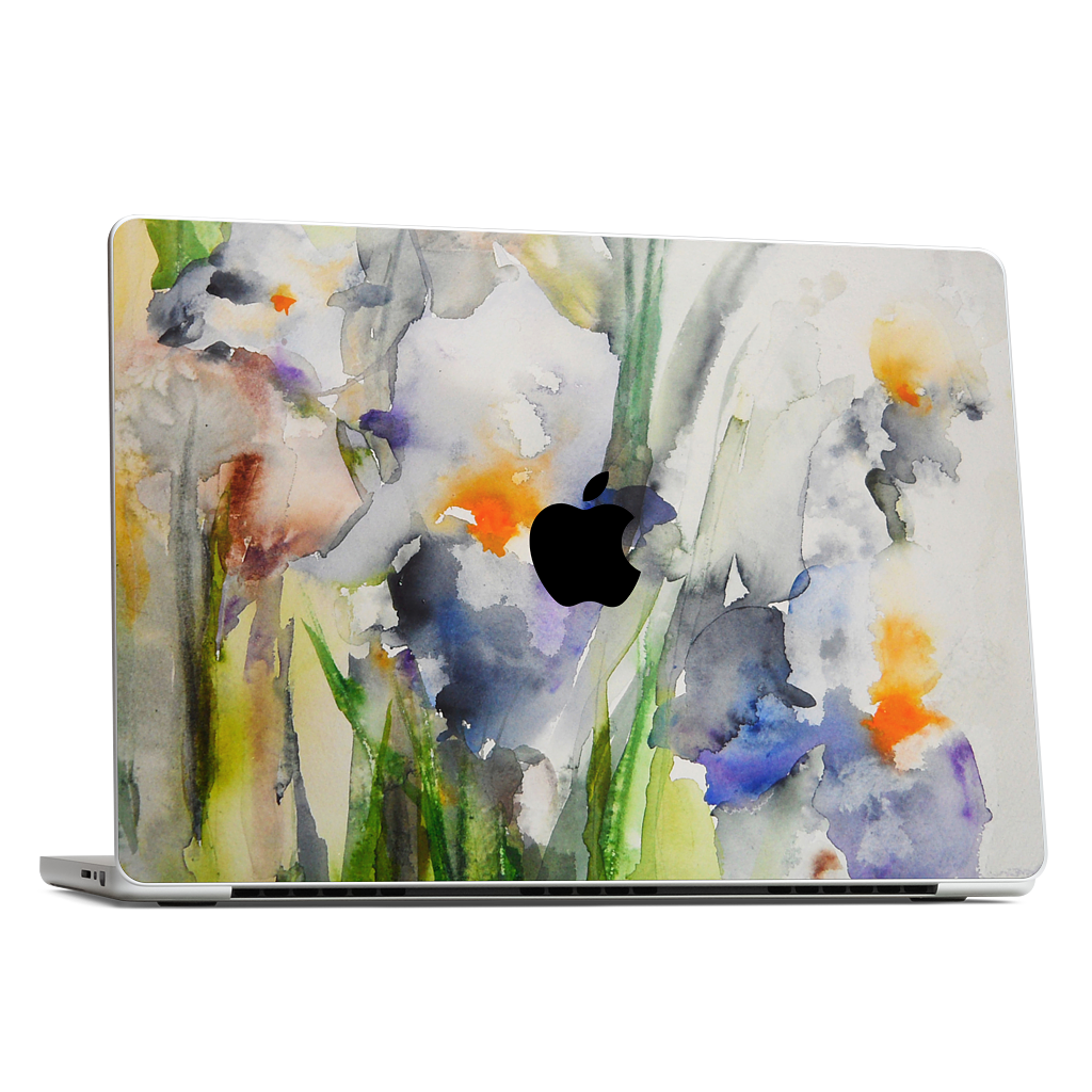 Blue Irises MacBook Skin