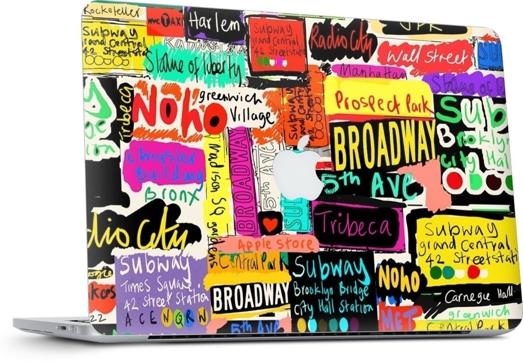 NYC Words MacBook Skin