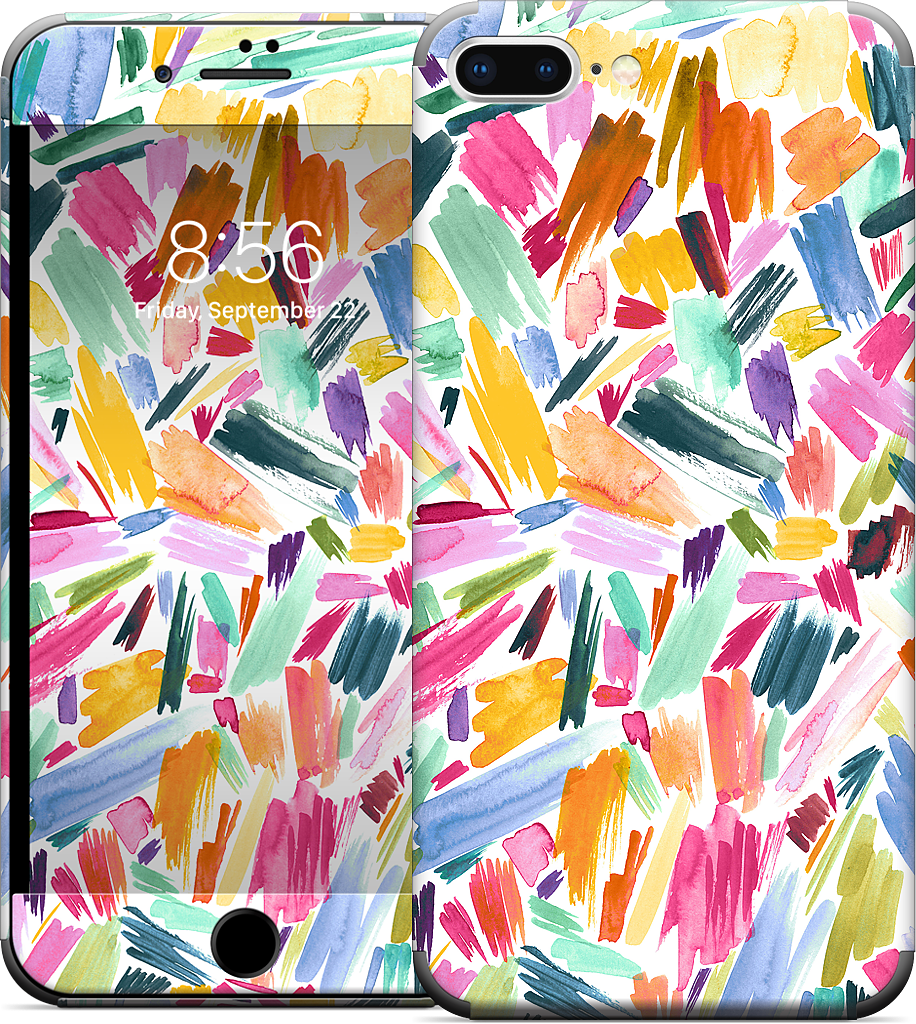 Colorful Abstract Strokes iPhone Skin