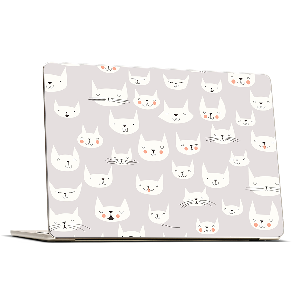 Cat Faces MacBook Skin