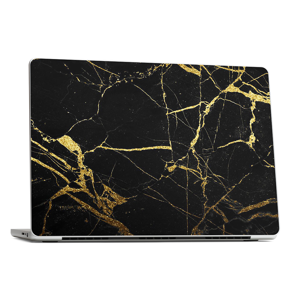 Black and Gold Marble MacBook Skin