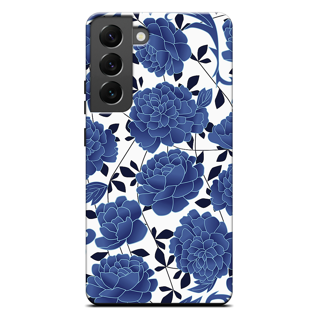 Blue flowers Samsung Case