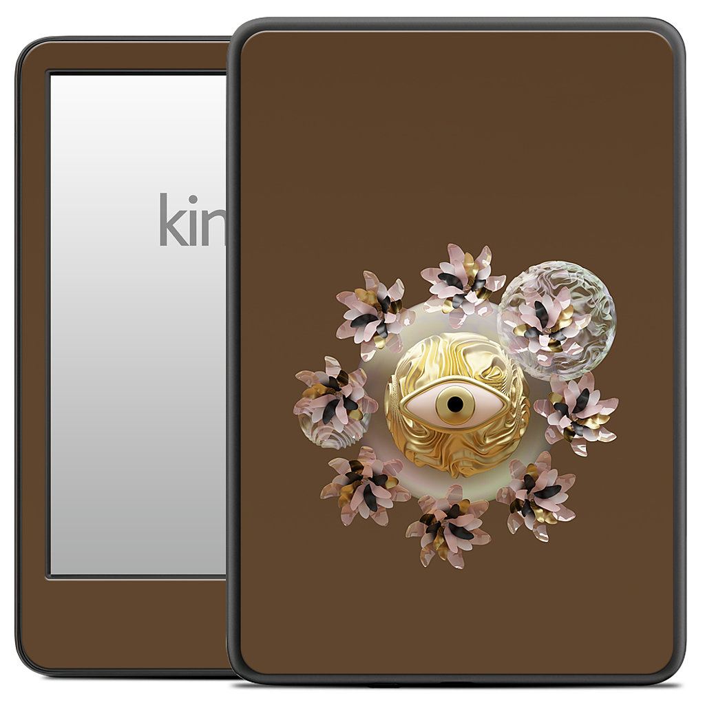 Golden Flowers Kindle Skin