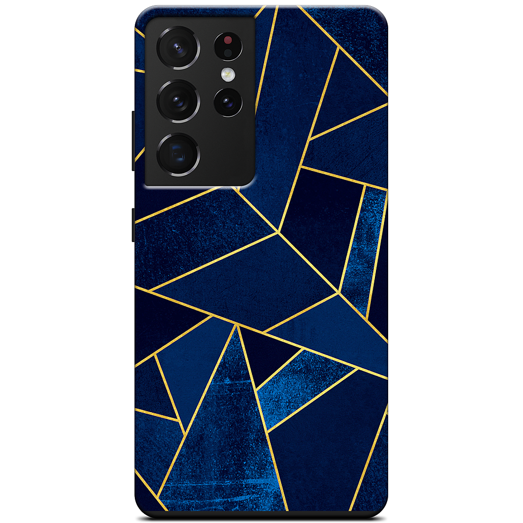 Blue Stone / Gold Lines Samsung Case