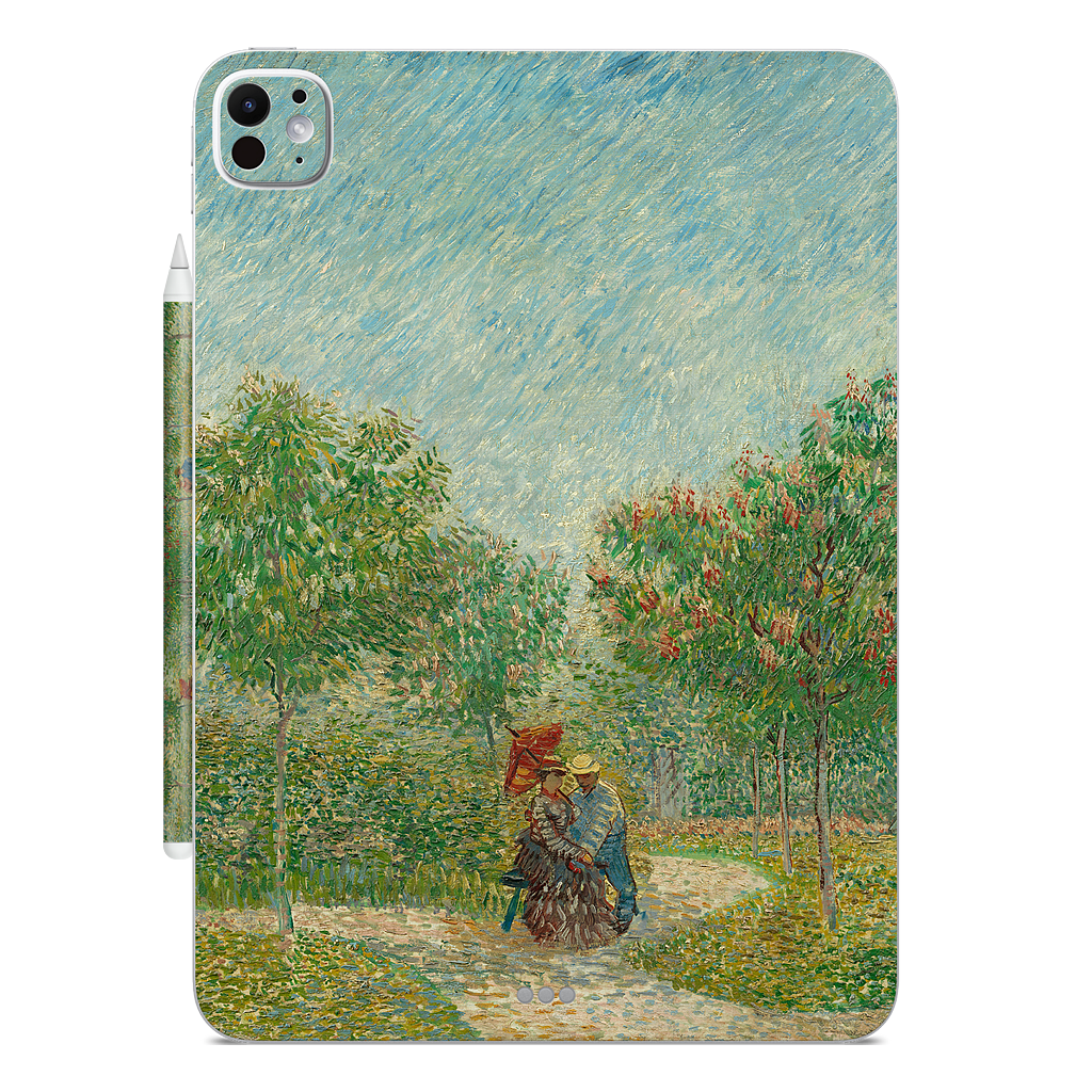 Garden with Courting Couples iPad Skin