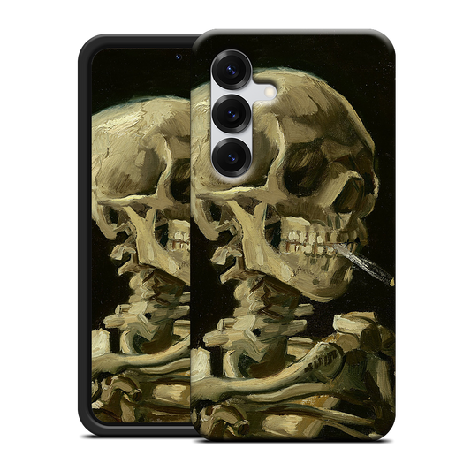 Skull of a Skeleton with Burning Cigarette Samsung Case