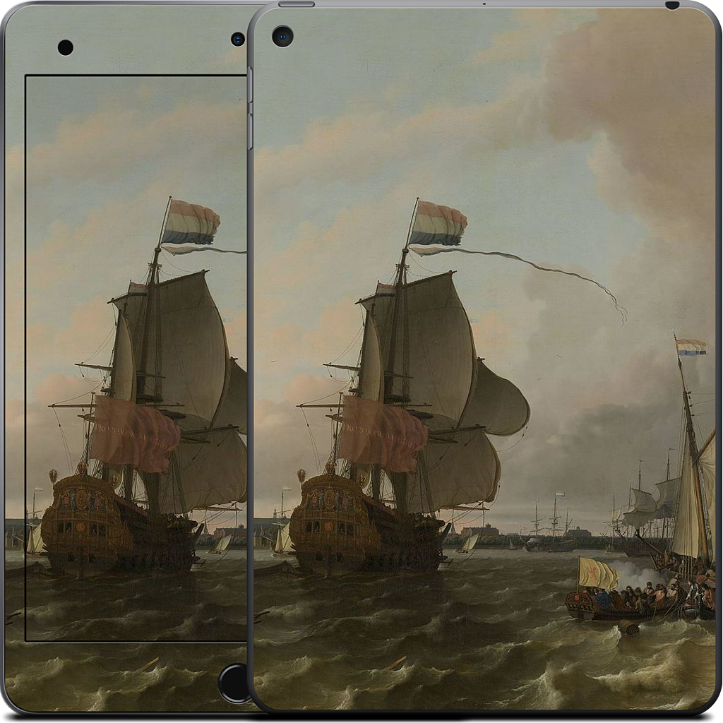 The Warship Brielle on the Maas Rotterdam iPad Skin