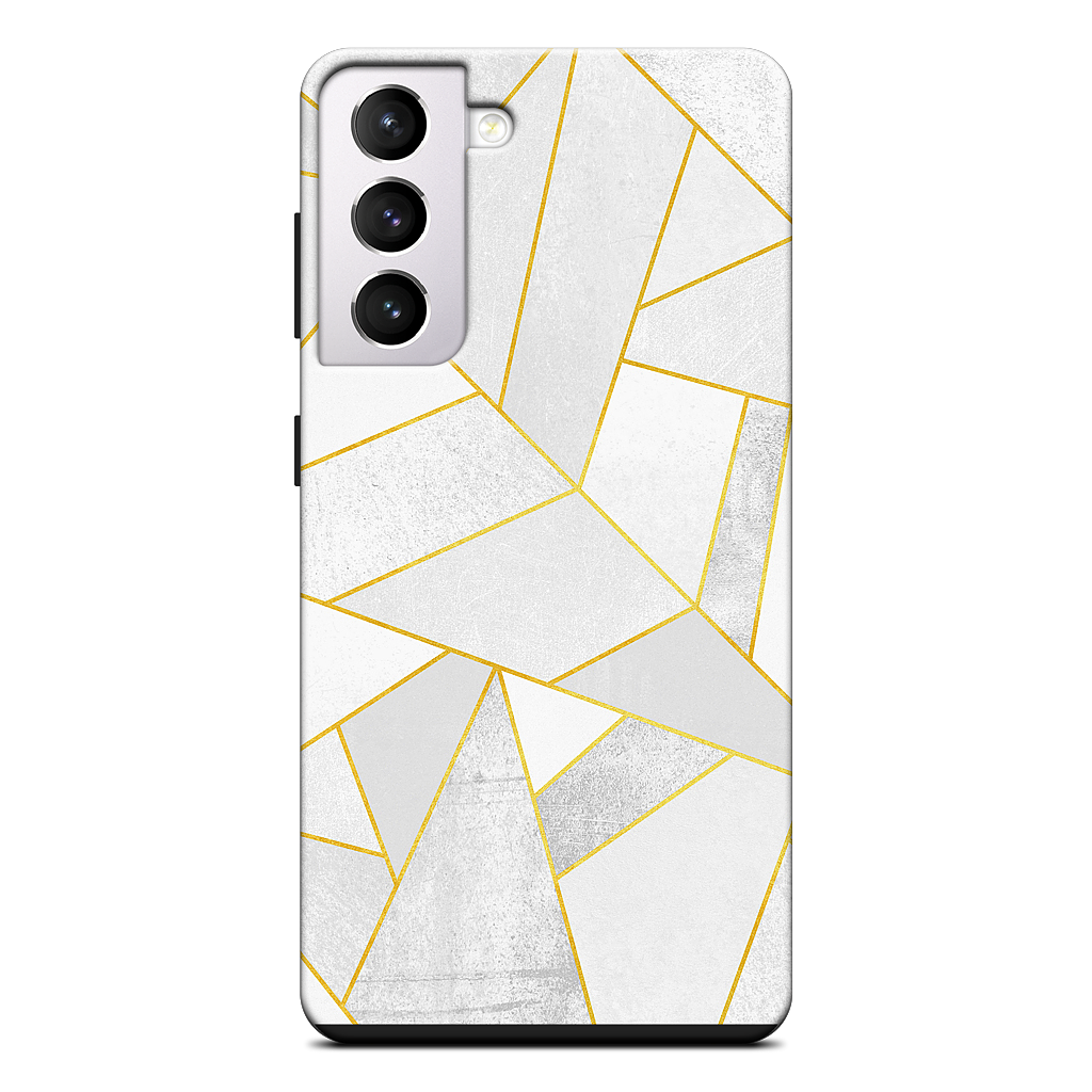 White Stone / Golden Lines Samsung Case