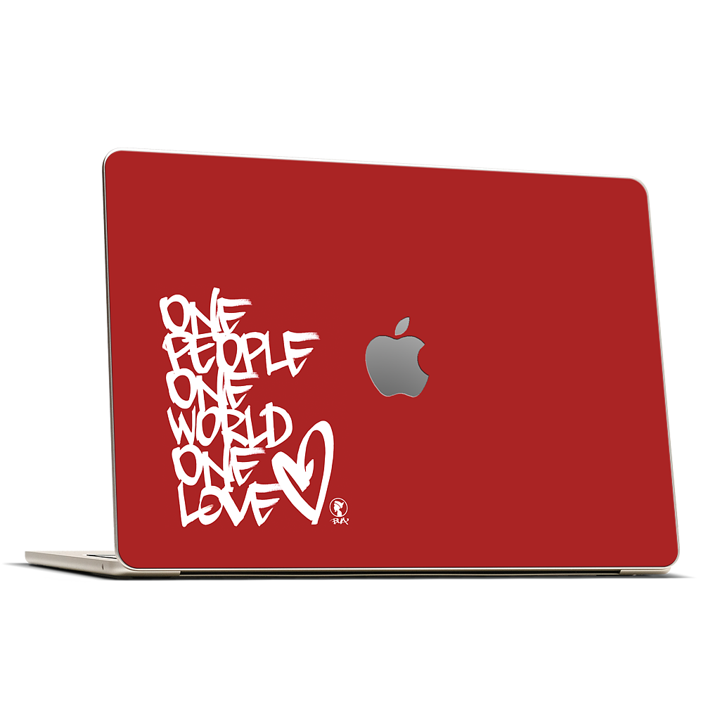 One People, One World, One Love MacBook Skin