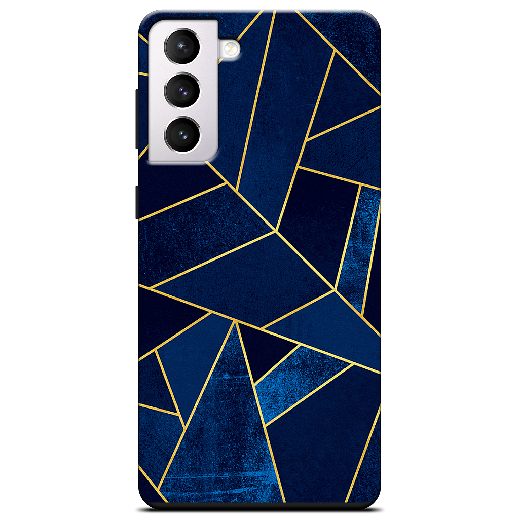 Blue Stone / Gold Lines Samsung Case