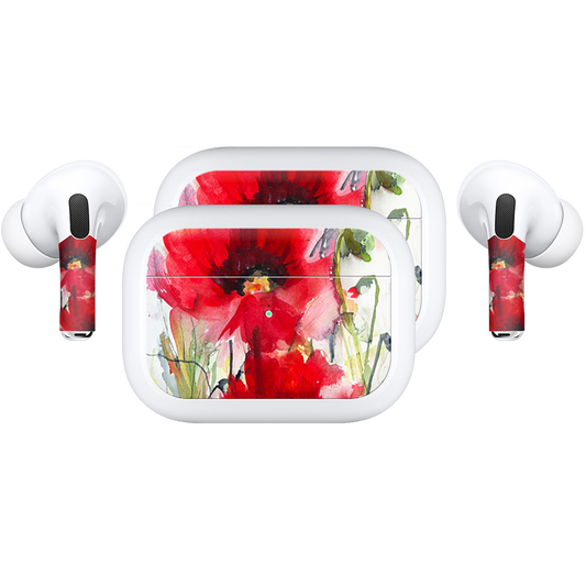 Red Poppies AirPods