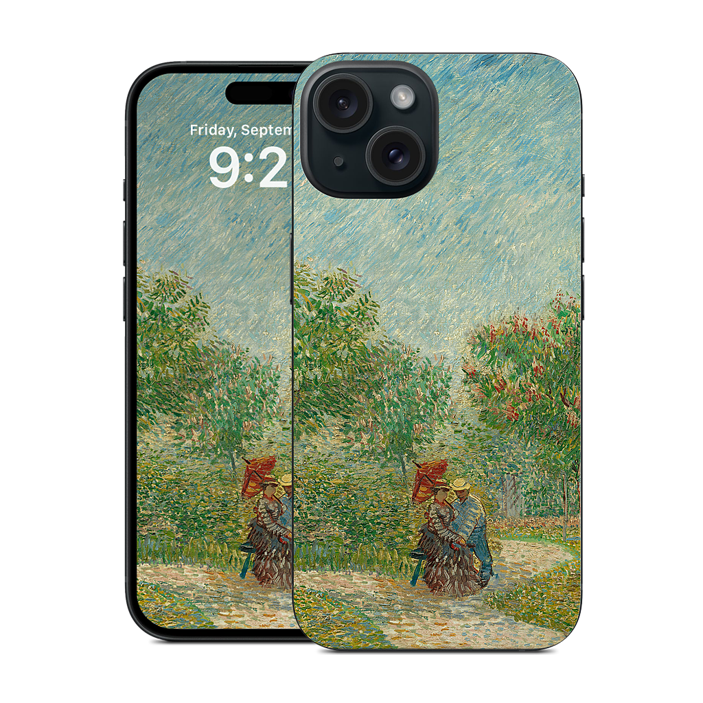 Garden with Courting Couples iPhone Skin
