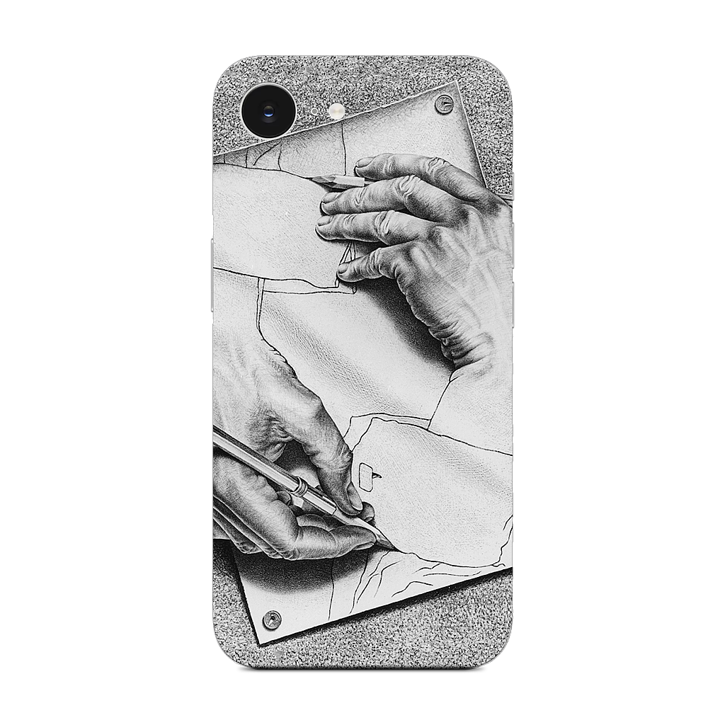 Drawing Hands iPhone Skin