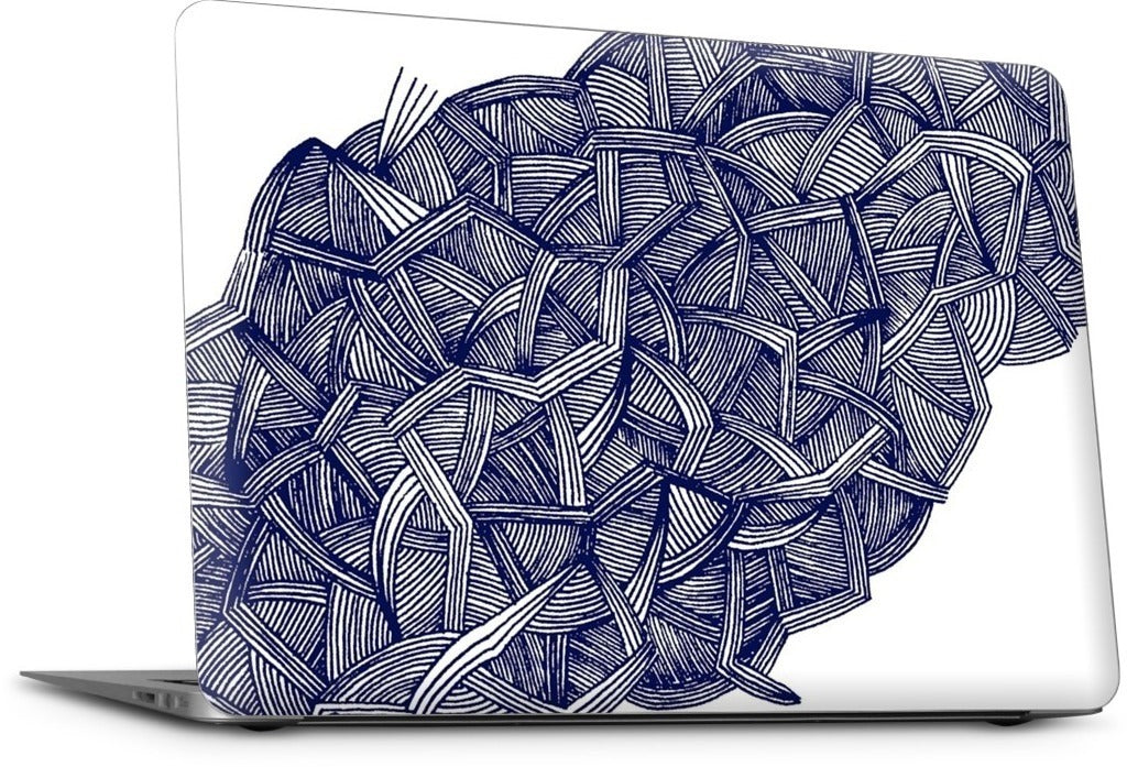 blue lines MacBook Skin