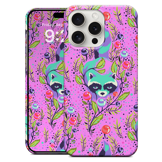 Raccoon Fuchsia iPhone Case