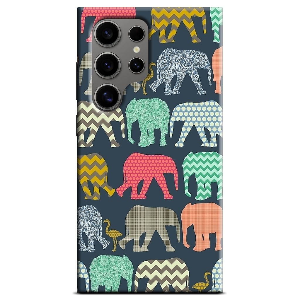 baby elephants and flamingos Samsung Case