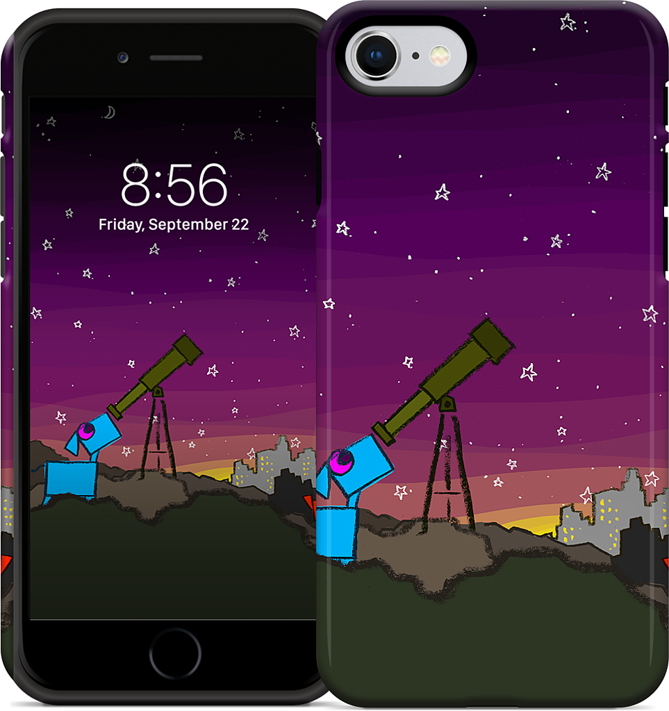 Space Dog Telescope iPhone Case