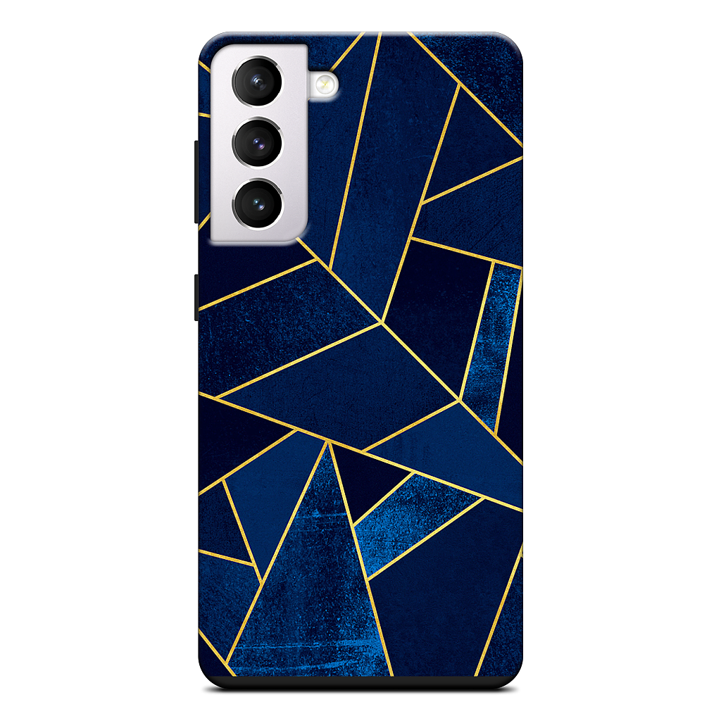 Blue Stone / Gold Lines Samsung Case