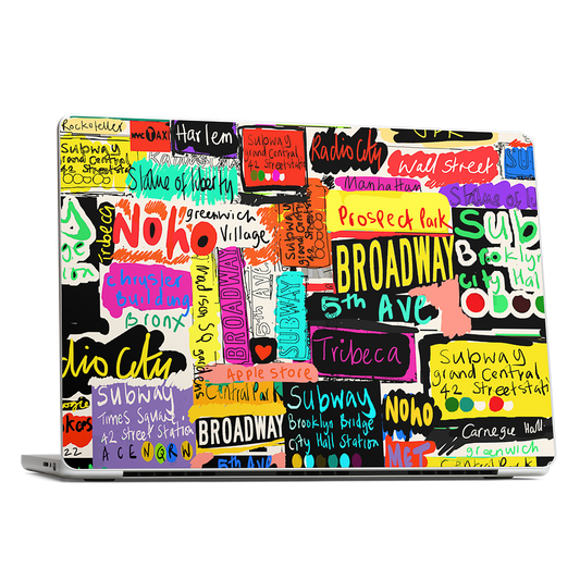 NYC Words MacBook Skin