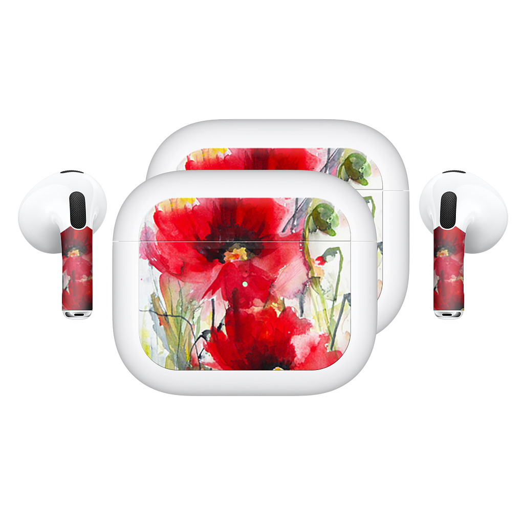 Red Poppies AirPods