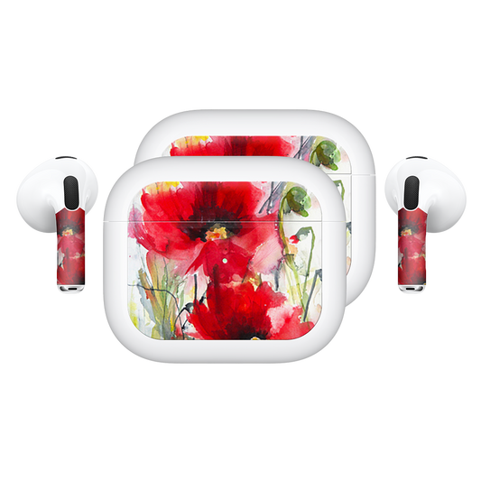 Red Poppies AirPods