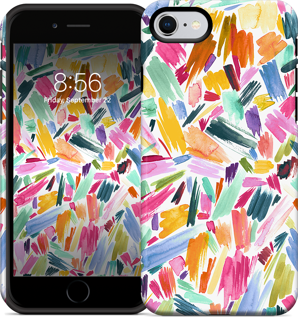 Colorful Abstract Strokes iPhone Case