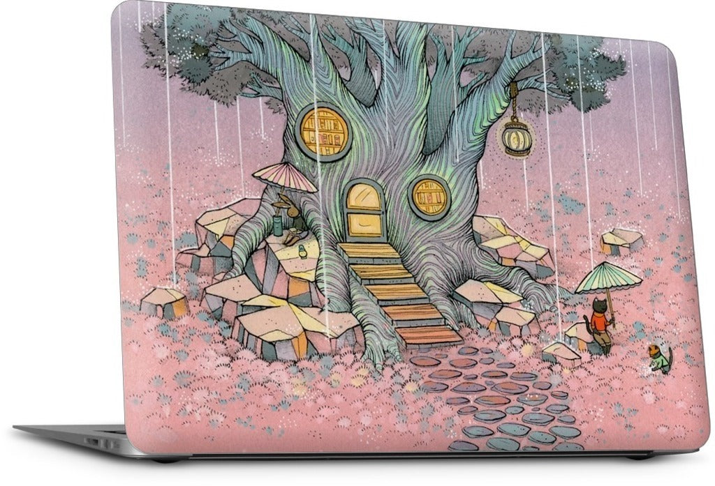 Rainy Day In The Library MacBook Skin