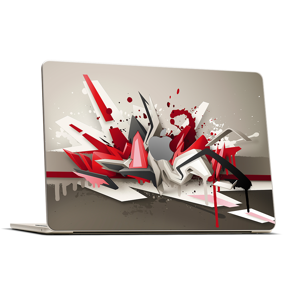 Red Metal MacBook Skin