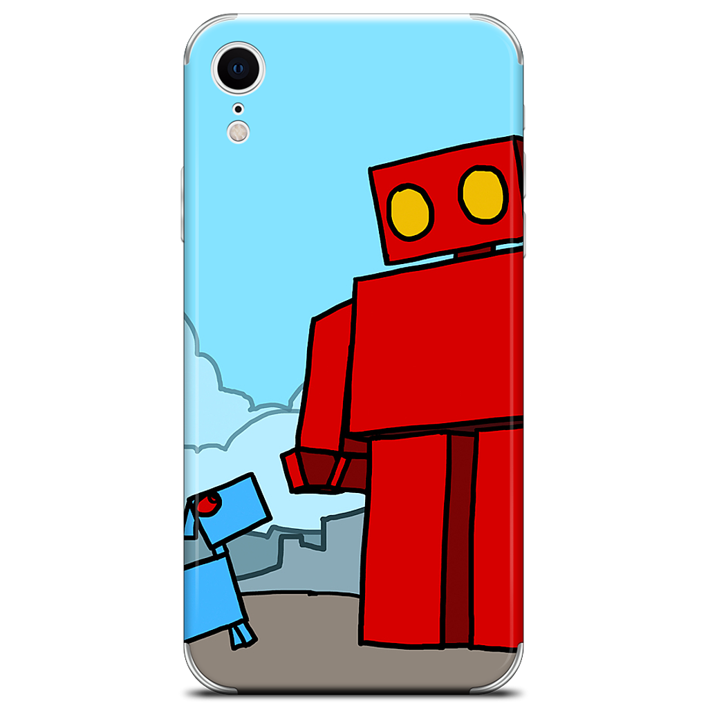 Red Robot Leaving The City iPhone Skin