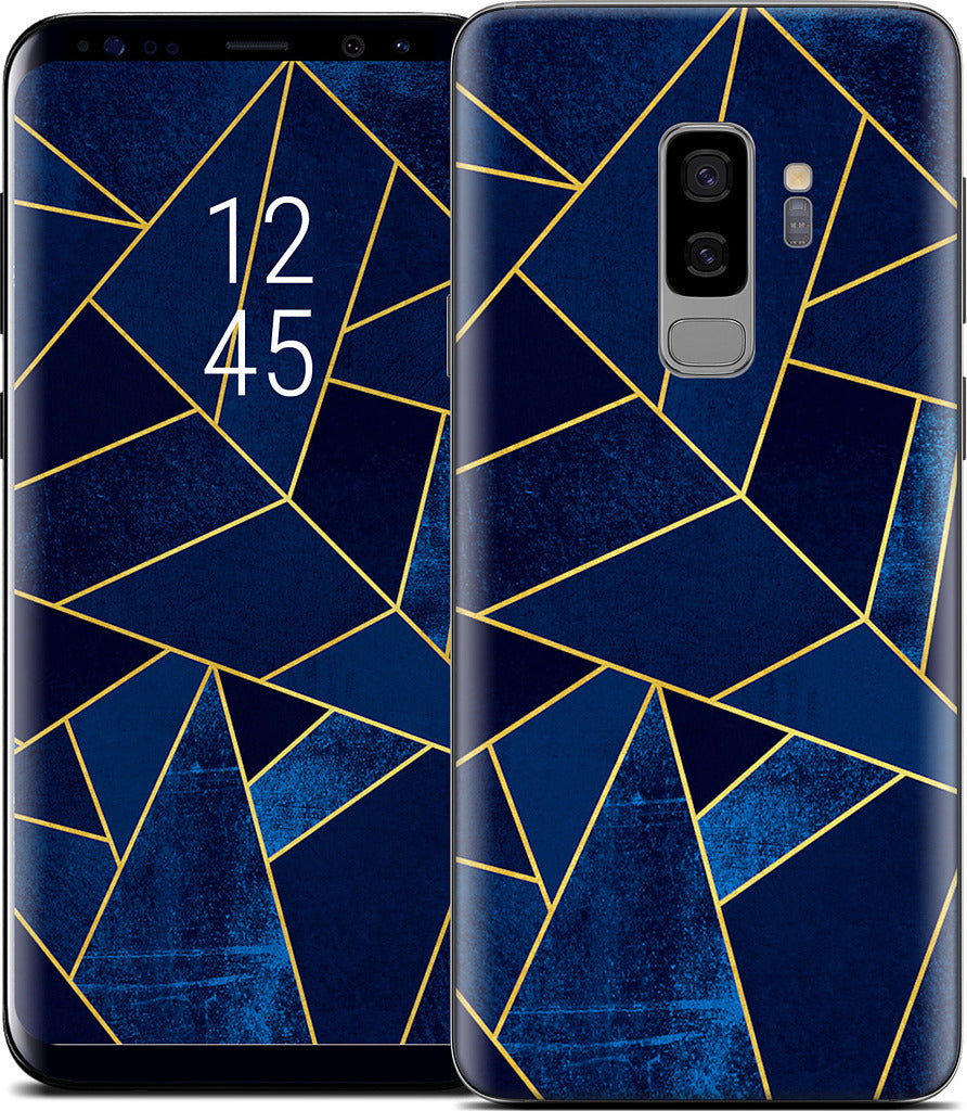 Blue Stone / Gold Lines Samsung Skin