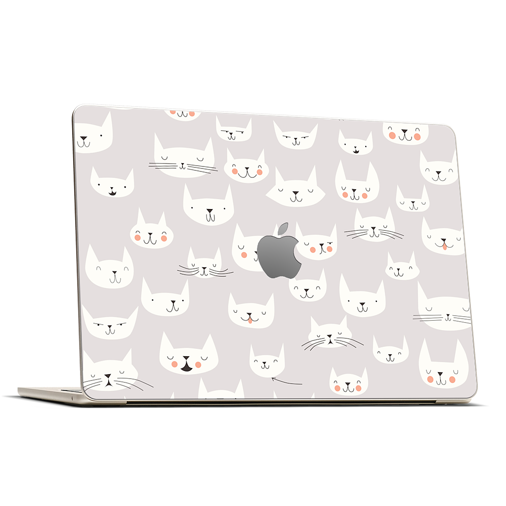 Cat Faces MacBook Skin