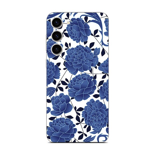 Blue flowers Samsung Skin