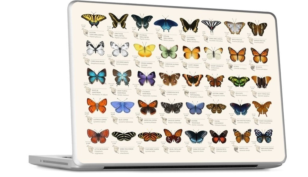 42 North American butterflies MacBook Skin