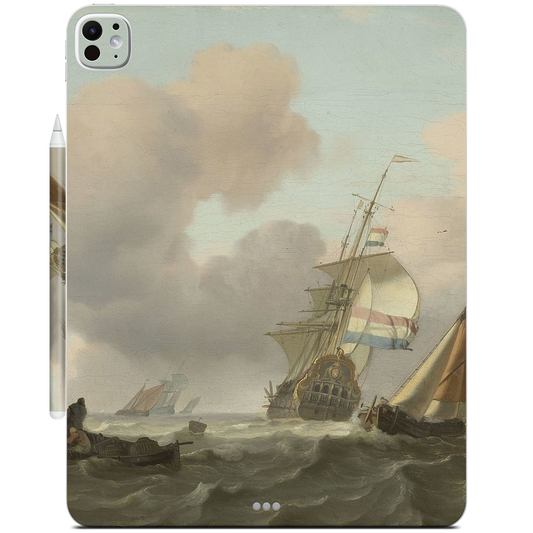 Ships in Choppy Sea iPad Skin