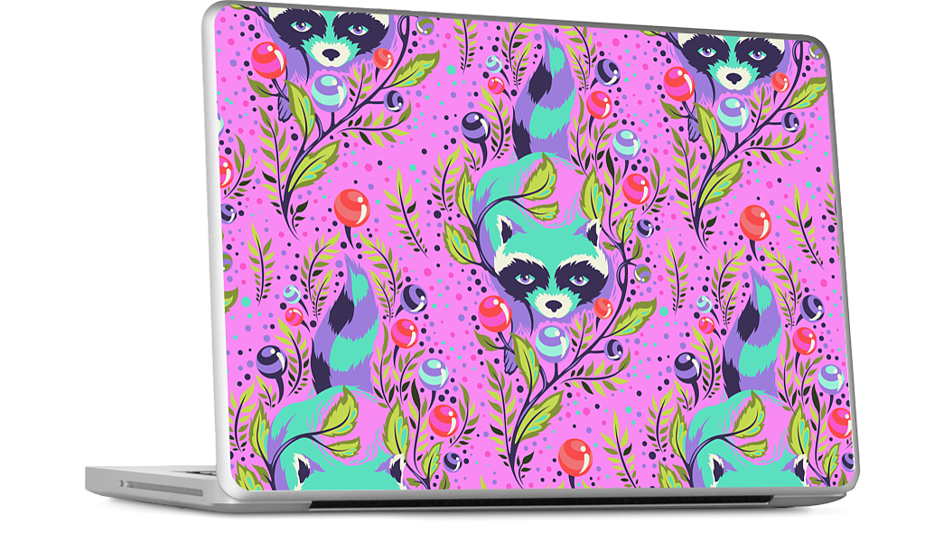 Raccoon Fuchsia MacBook Skin