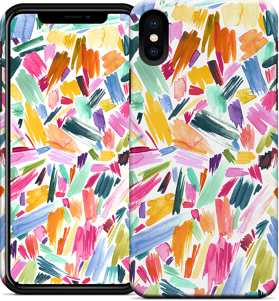 Colorful Abstract Strokes iPhone Case