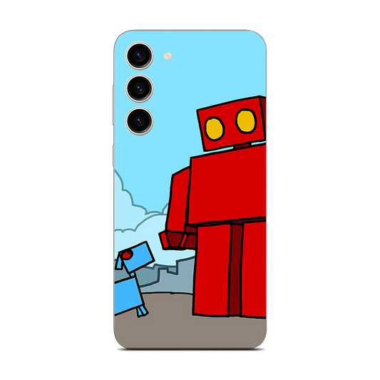 Red Robot Leaving The City Samsung Skin