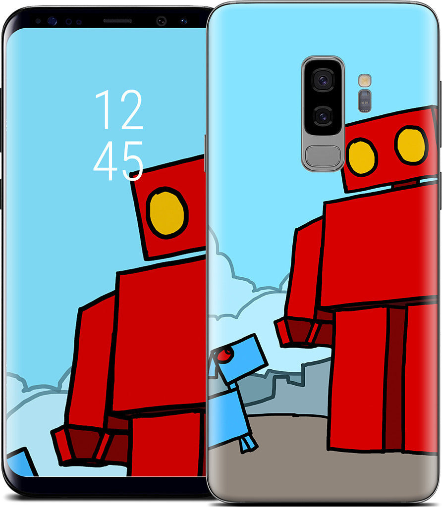 Red Robot Leaving The City Samsung Skin