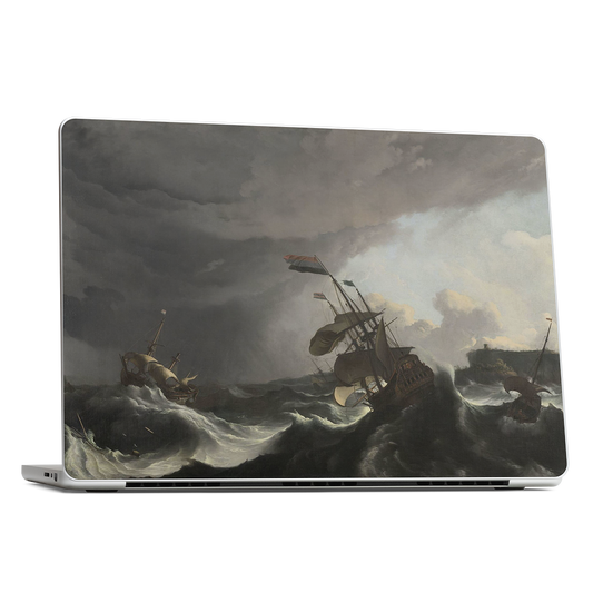 Warships During a Storm MacBook Skin