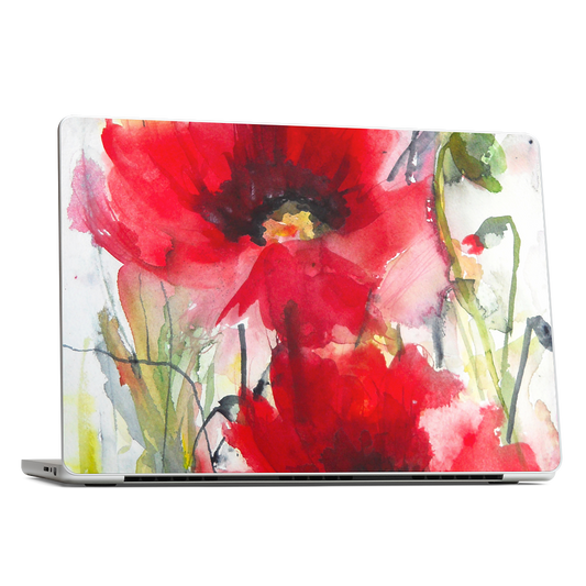Red Poppies MacBook Skin