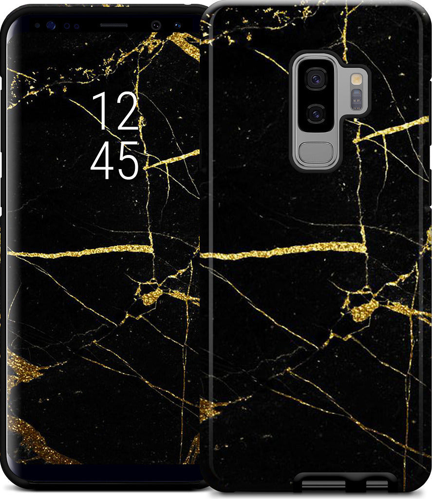 Black and Gold Marble Samsung Case